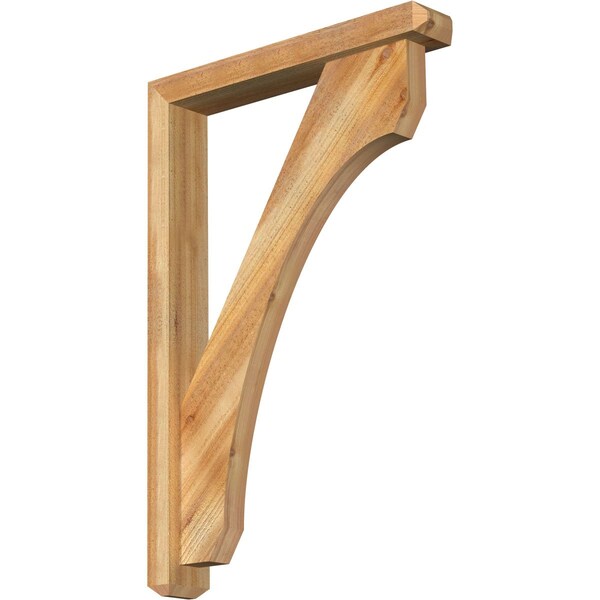 Ekena Millwork Legacy Craftsman Rough Sawn Bracket w/ Offset Brace, Western Red Cedar, 4"W x 24"D x 36"H BKT0402X24X36LEC04RWR - main